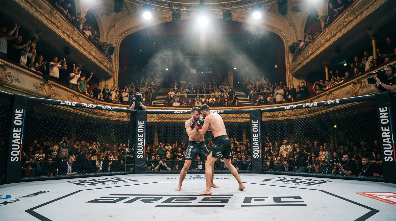 Une cage MMA lors d