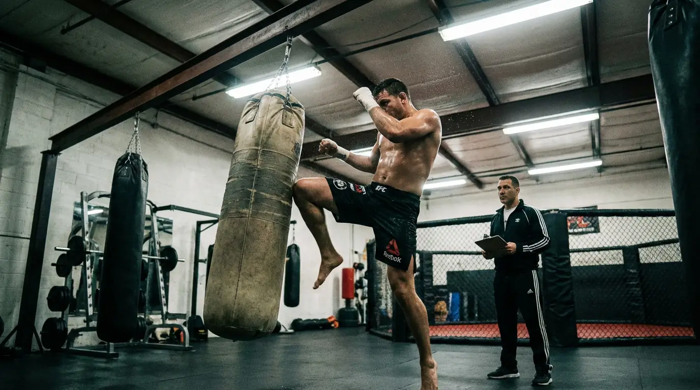 Un combattant MMA s